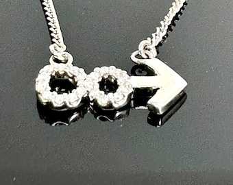 Sterling Silver Diamond Infinity and Beyond Necklace: 0.25 Carats, 20 inch Chain