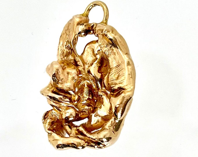 Gold Nugget Pendant, Vintage Nugget, Vintage Nugget Pendant,