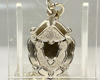 Sterling Silver Antique Medal on Sterling Link Bracelet, Antique Medal, Antique Hallmarked Medal, Medal and Chain Link Bracelet