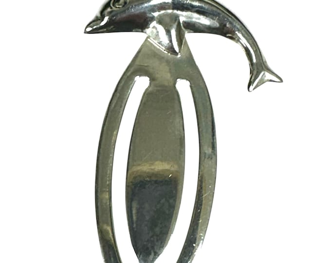 Sterling Silver Dolphin Bookmark Leaping from the Waves