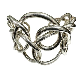 Boho Chic Sterling Silver Cuff Bracelet - Unique Sterling Bracelet