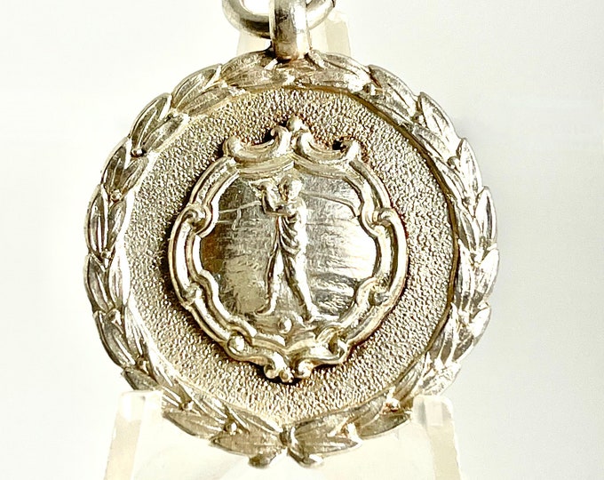 Vintage Silver Golf Medal, Golf Medal, Golf Award, Golf Charm, Golf Pendant