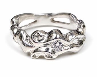 Sea Breeze™ Sterling Silver Ring with 0.10 Carat Lab-Grown Diamond, Designed by Cedarburg High School Student Kayden H.