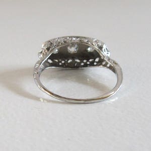 White Gold Diamond Filigree Ring, Edwardian Diamond Filigree Ring, Filigree Ring, Antique Filigree Ring, Antique Diamond Ring, Antique Ring image 3