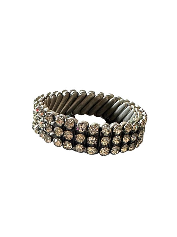 Mid-Century Rhinestone Expansion Bracelet
