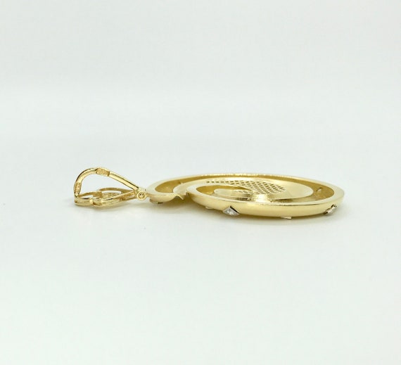 Yellow Gold and Diamond Spiral Design Pendant, Vi… - image 6