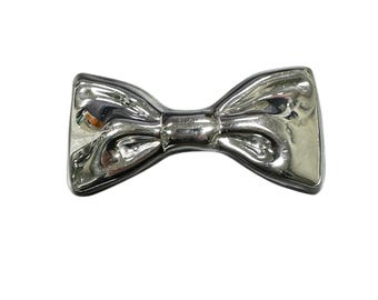 Charming Vintage Sterling Silver Bow Tie Brooch - Retro Lapel Pin