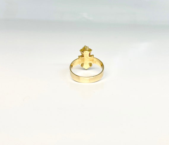 Yellow Gold Seed Pearl Ring, Victorian Style Ring… - image 4