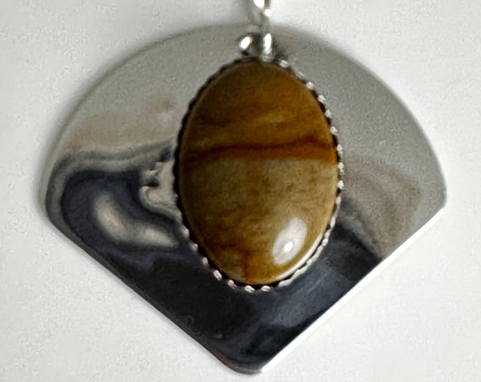 One-of-a-Kind Hand Crafted Sterling Agate Pendant - Unique and Beautiful Necklace