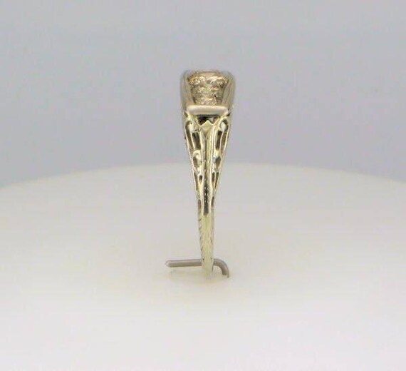 Champagne Colored Diamond Filigree Ring - Edwardi… - image 6