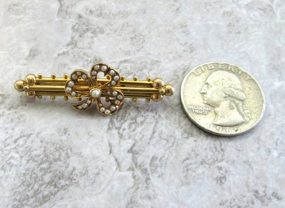 Antique English Pin, Wedding Jewelry, Antique Bro… - image 8