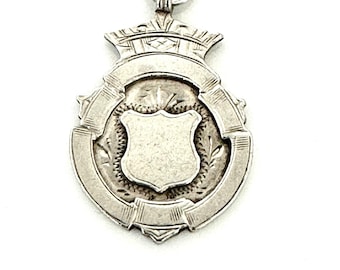 Classic and Genuine Hallmarked Sterling Silver Medal - English, Engravable, and Timeless