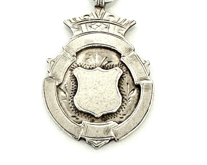 Classic and Genuine Hallmarked Sterling Silver Medal - English, Engravable, and Timeless