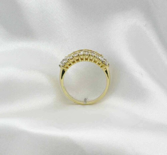 14K Yellow Gold Ruby Diamond Stacking Ring, Estat… - image 3