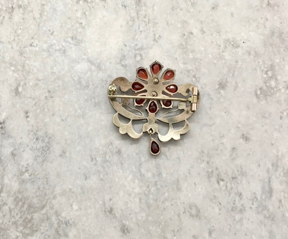 Bohemian Garnet Pin/Brooch, Garnet Pin, Antique G… - image 2