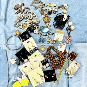Jewelry Making Craft Lot: Upcycled Bits and Pieces for DIY