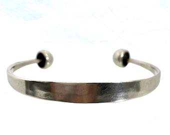 Vintage Sterling Silver Cuff Bracelet Signed Levin