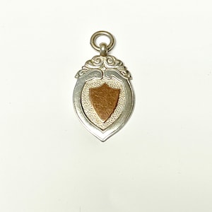 Vintage Sterling Silver English Shield Pendant - Hallmarked Medal