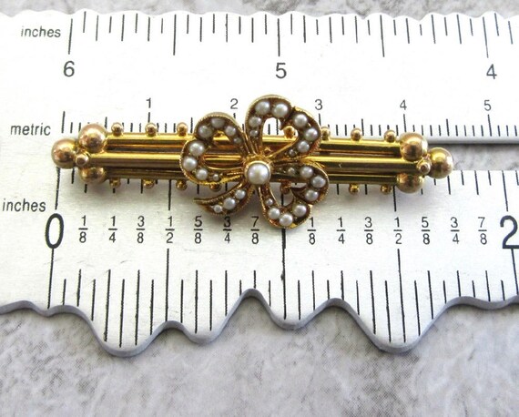 Antique English Pin, Wedding Jewelry, Antique Bro… - image 7