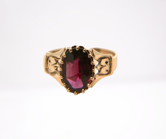 Antique Garnet Ring, January Birthstone Ring, Vint
