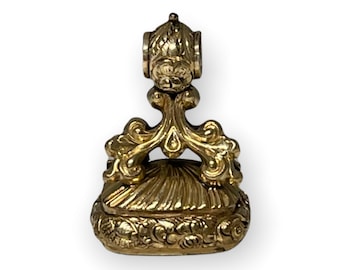 Victorian Fob, Antique Fob, Watch Fob, Repousse Design Fob, Antique Fob