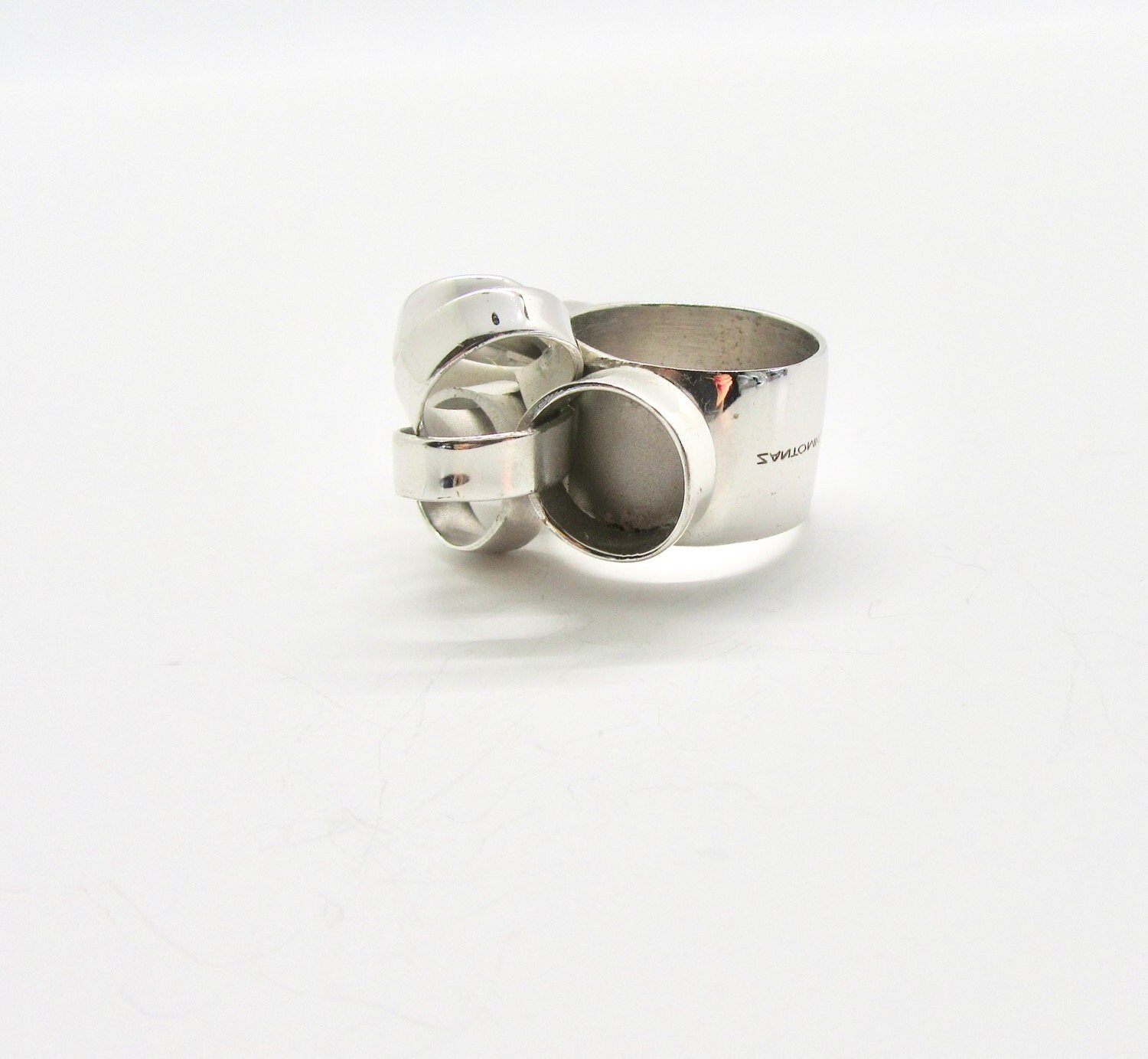 Sterling Silver Hallmarked Ring, Silver Ribbon Ring, Vintage Sterling ...