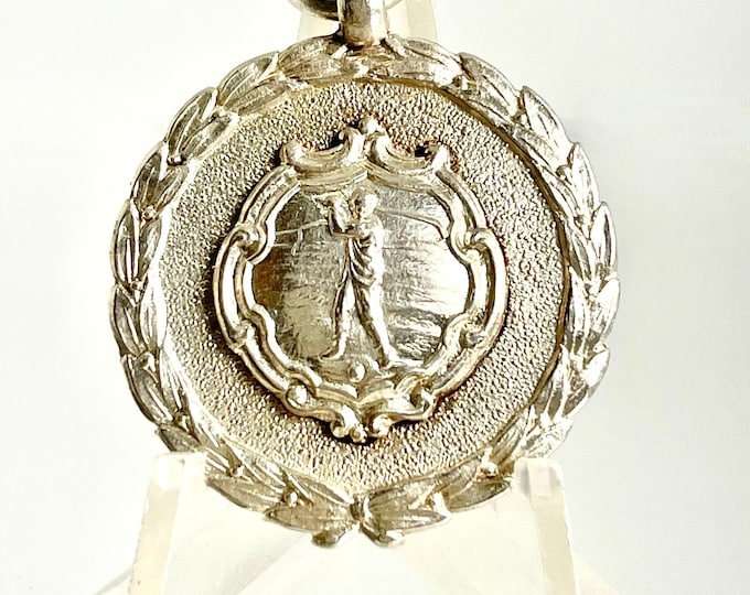 Vintage Silver Golf Medal, Golf Medal, Golf Award, Golf Charm, Golf Pendant