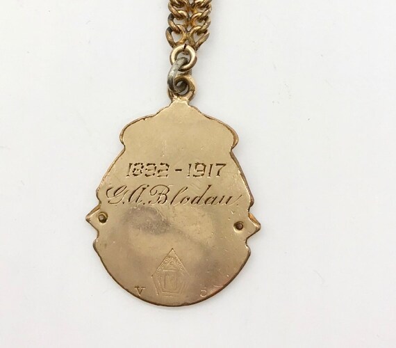 Gold Filled Knights of Pythias Watch Fob, Antique… - image 2