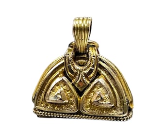 Vintage-Inspired Gold Filled Fob Pendant - Elegant Charm for Necklaces or Bracelet