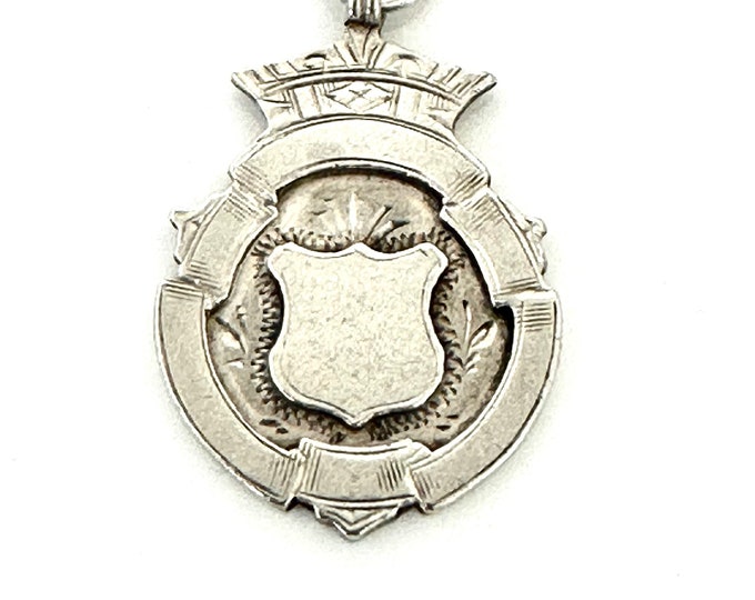 Classic and Genuine Hallmarked Sterling Silver Medal - English, Engravable, and Timeless