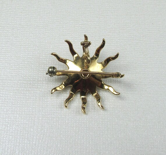 Sunburst Pin/Necklace, Antique Sunburst Pin/Neckl… - image 4