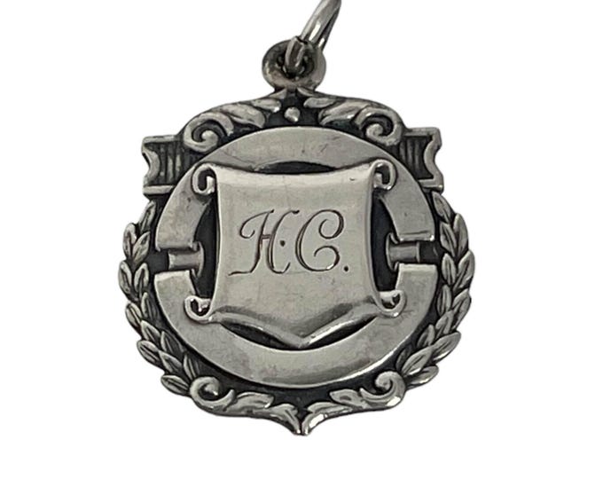 Sterling Silver Vintage Medal or Award, Hallmarked Medal, English Hallmarked Medal or Award