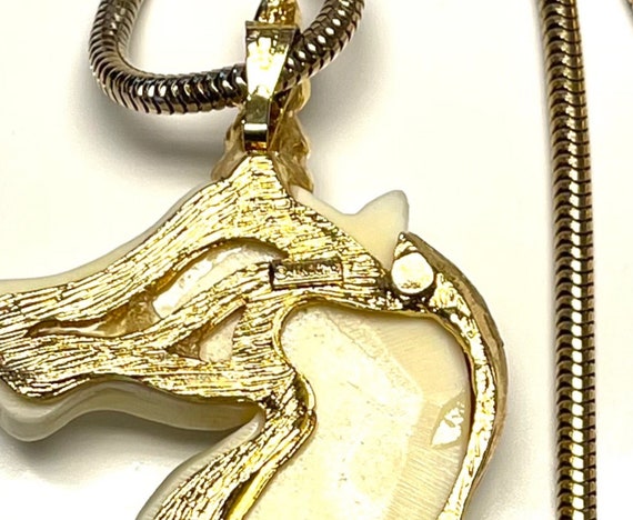 Vintage Vendome Unicorn Necklace, Unicorn Necklac… - image 9