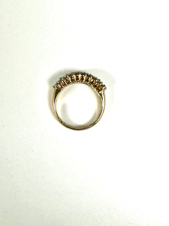 14K Yellow Gold Ruby Diamond Stacking Ring, Estat… - image 6