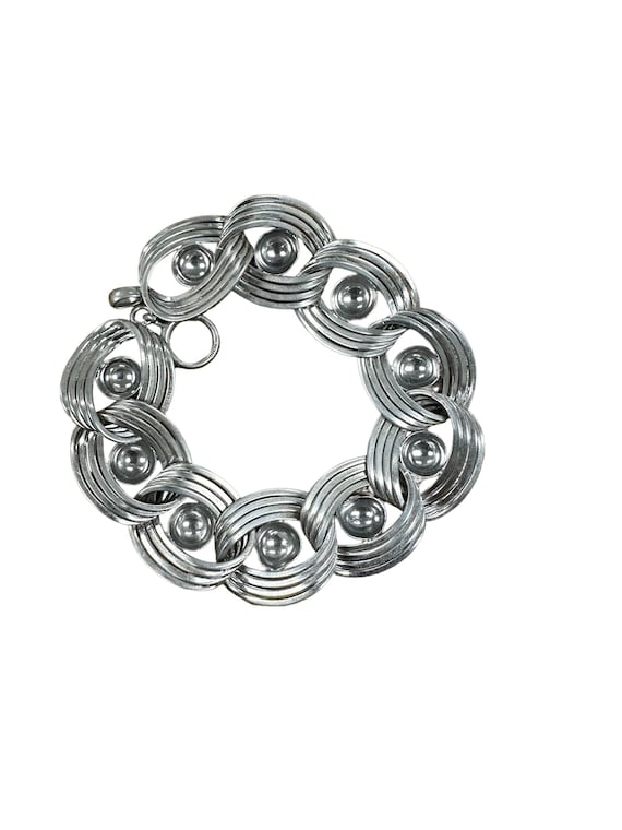 Unique Swirl Design Sterling Silver Bracelet - Vin