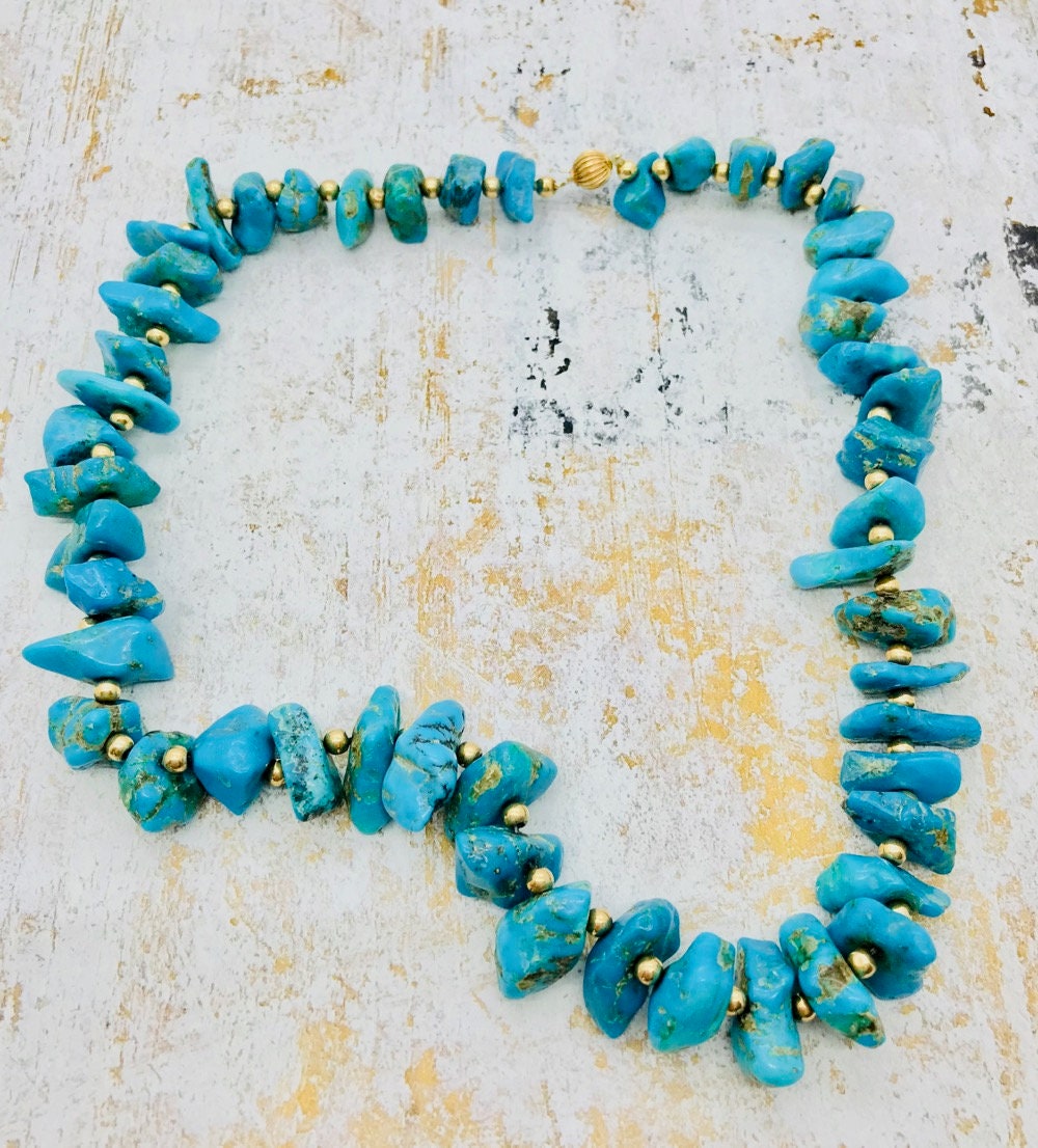 Very Bold Chunky Turquoise Necklace. Iris Apfel Style For Sale at 1stDibs |  iris apfel turquoise jewelry, iris apfel necklaces, iris apfel jewelry