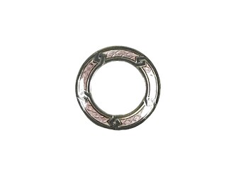 Unique Sterling Silver Enameled Circle Pin - Elegant and Versatile Accessory