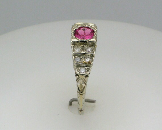 Pink Tourmaline and Diamond Ring; Tourmaline Ring… - image 2
