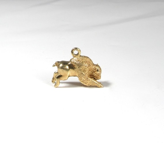 Buffalo Charm; Buffalo Pendant; Yellow Gold Buffal