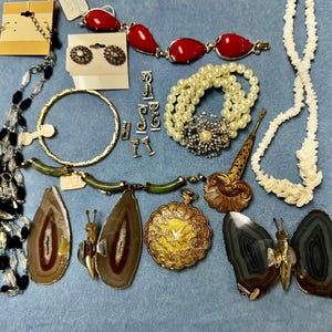 Mixed Lot of Jewelry Pieces - DIY Supplies, Some Broken, Some Intact