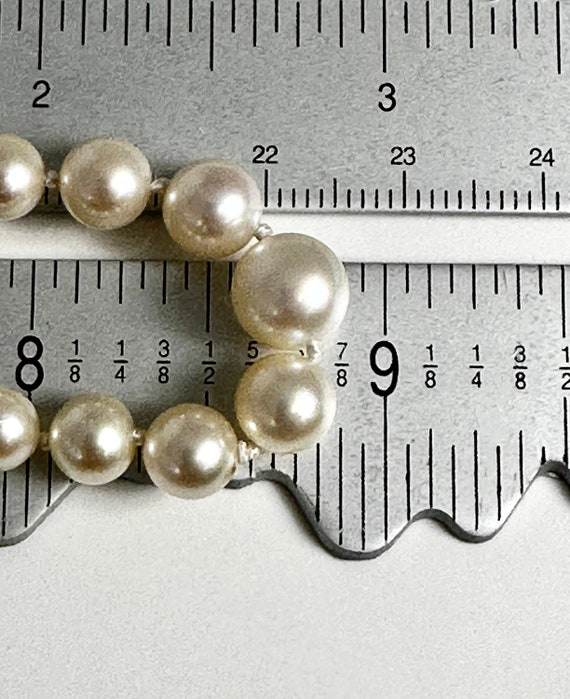 Vintage Graduated Cultured Pearl Necklace with 14… - image 6
