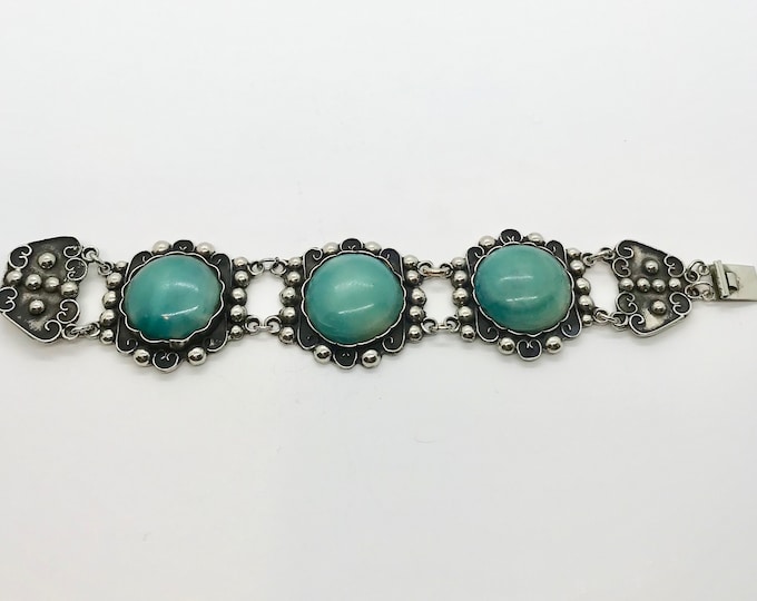 Sterling Silver Bracelet, Bracelet Stamped Mexico 925, Vintage Mexican Bracelet, Wide Mexican Bracelet