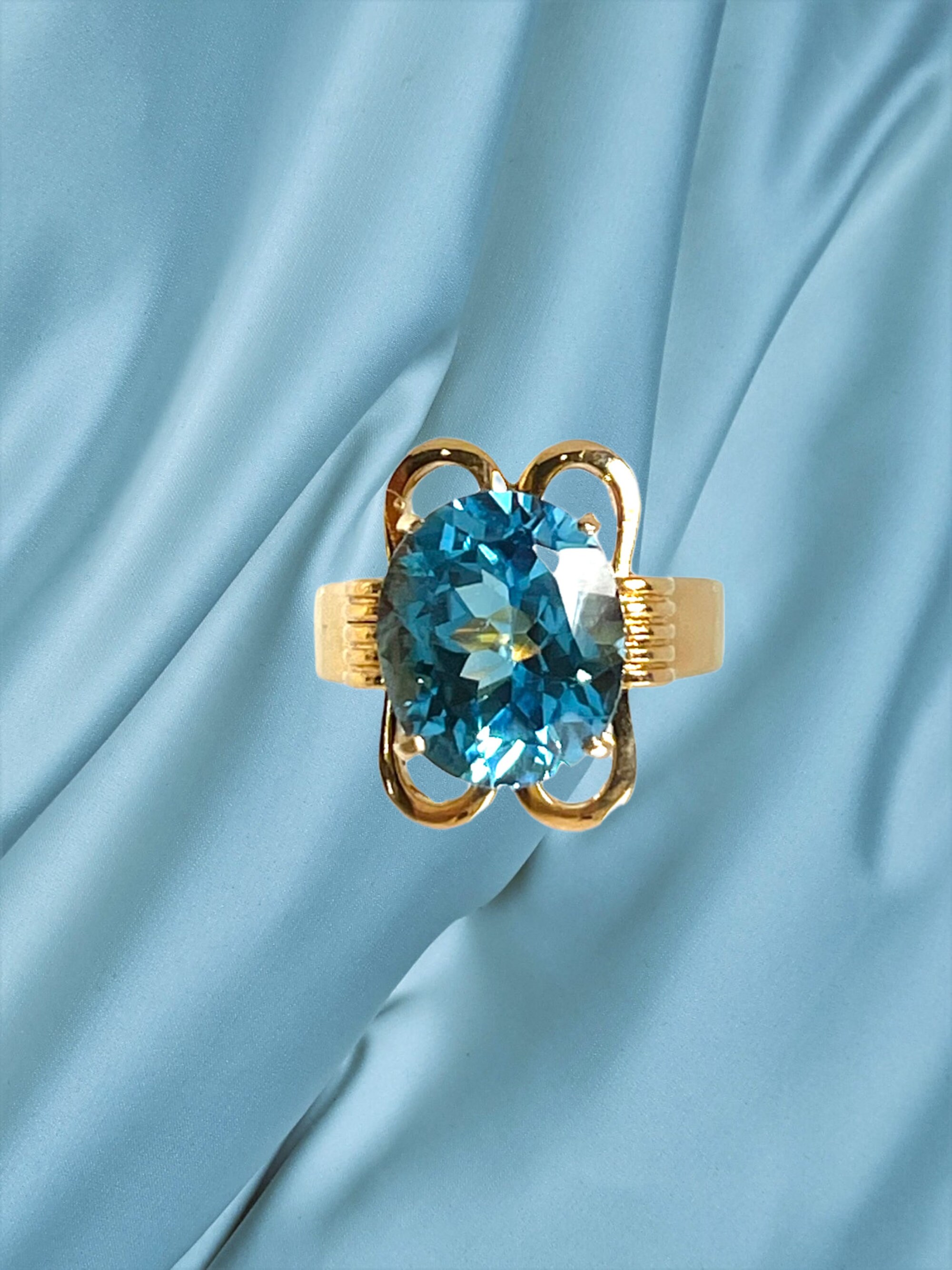 Blue topaz clip on earrings online