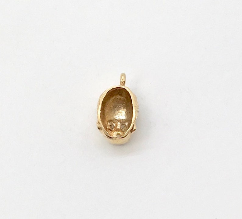 Yellow Gold Little Boy Charm 10 Karat Yellow Gold Little Boy Charm with Diamond Eyes Vintage Baby Charm Vintage Jewelry Vintage Charm