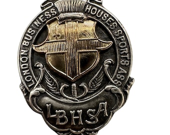Authentic Sterling London Business Houses Sports Association, 1916, Hallmarked, Sports-Walking Medal