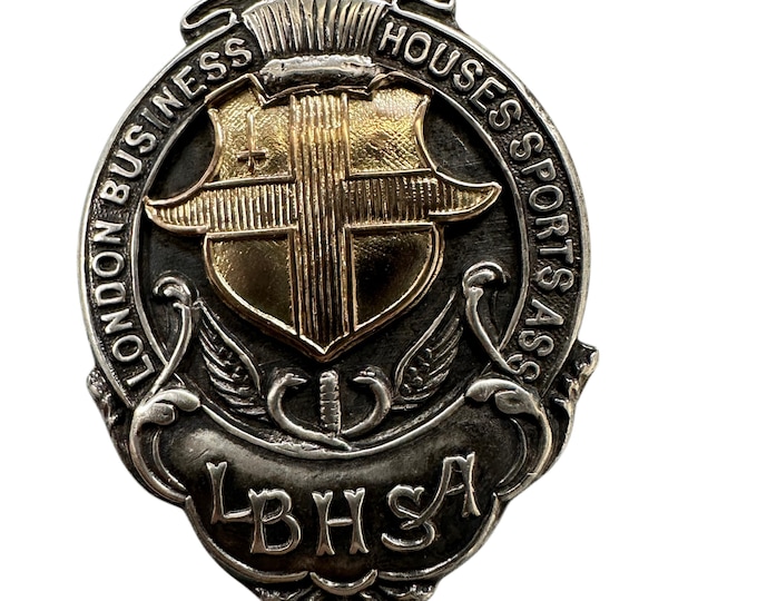 Authentic Sterling London Business Houses Sports Association, 1916, Hallmarked, Sports-Walking Medal