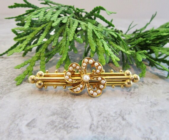 Antique English Pin, Wedding Jewelry, Antique Bro… - image 9