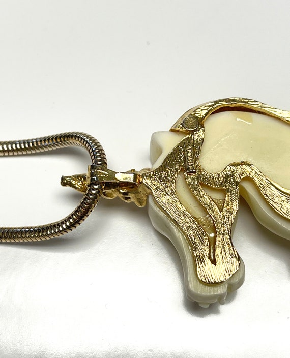 Vintage Vendome Unicorn Necklace, Unicorn Necklac… - image 3