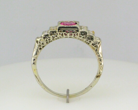 Pink Tourmaline and Diamond Ring; Tourmaline Ring… - image 3