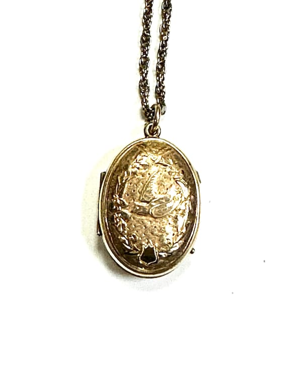 Romantic Antique Locket with Photos of Two Children -… - Gem